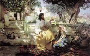 Henryk Siemiradzki Christ with Martha and Maria, Germany oil painting artist